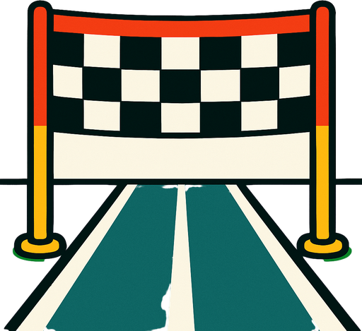 just a start line without any text.
In-Game asset.  2d.  High contrast.  No shadows