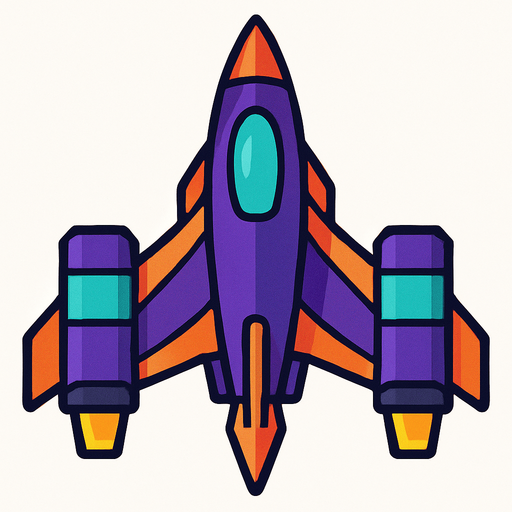 Spaceship.
In-Game asset.  2d.  High contrast.  No shadows