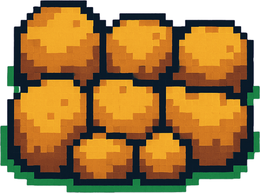 2d pixel art obstacle upview.
In-Game asset.  2d.  High contrast.  No shadows