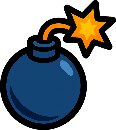 Bomb.
In-Game asset.  2d.  High contrast.  No shadows