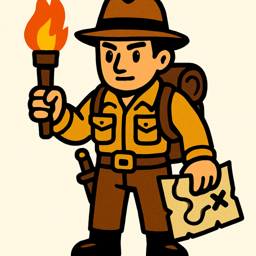 an adventure character.
In-Game asset.  2d.  High contrast.  No shadows