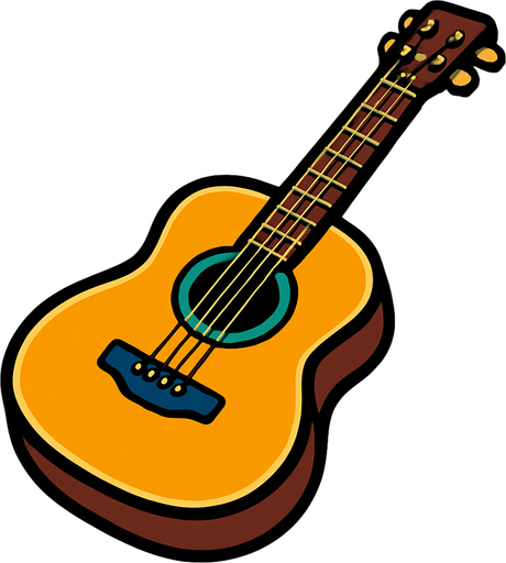 Gitar.
In-Game asset.  2d.  High contrast.  No shadows