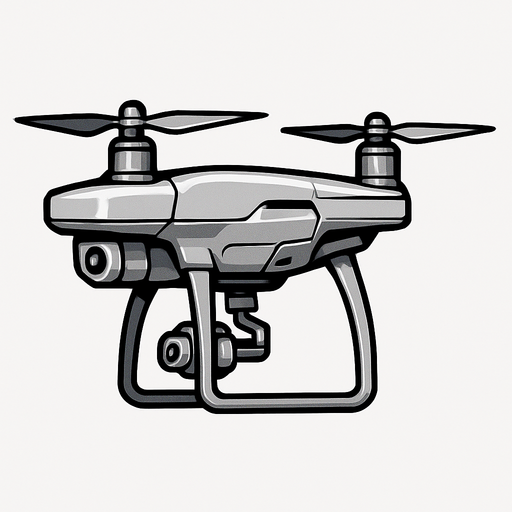 drone side view drone. Silver Color.
In-Game asset.  2d.  High contrast.  No shadows
