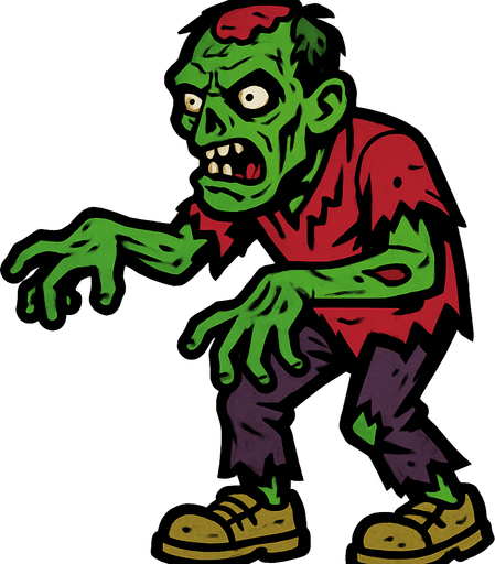 zombie.
In-Game asset.  2d.  High contrast.  No shadows