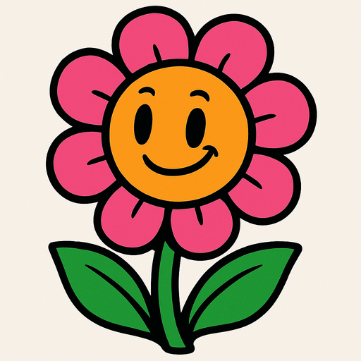 Flower animada.
In-Game asset.  2d.  High contrast.  No shadows
