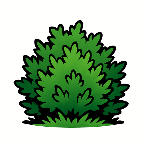 Çalı.
In-Game asset.  2d.  High contrast.  No shadows