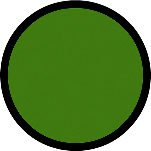 a circle with the color 0x4a8102.
In-Game asset.  2d.  High contrast.  No shadows