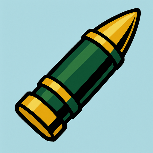 tank mermisi.
In-Game asset.  2d.  High contrast.  No shadows