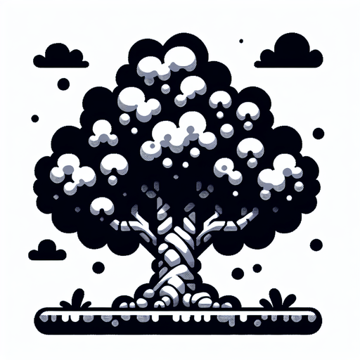 Tree, indie style, low resolution.
Single Game Texture. In-Game asset. 2d. Blank background. High contrast.