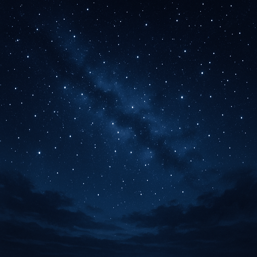 Noche estrellada, algo realista.
In-Game asset.  2d.  High contrast.  No shadows