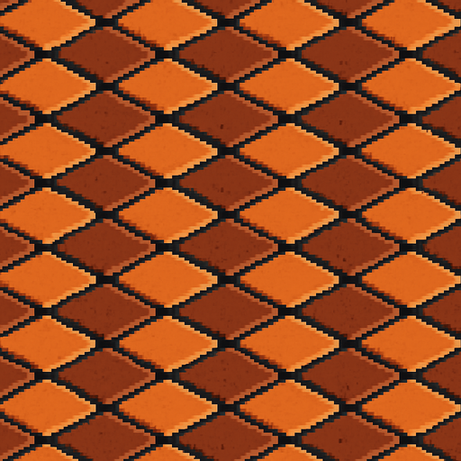 Generame una textura por patron de forma isometrica para el suelo. estilo pixelar.
In-Game asset.  2d.  High contrast.  No shadows