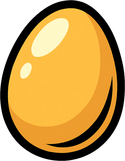 Egg.
In-Game asset.  2d.  High contrast.  No shadows