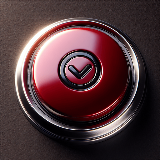 Punch button with an icon. 
Top view