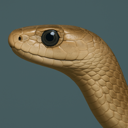 A realistic snake image from the side view.