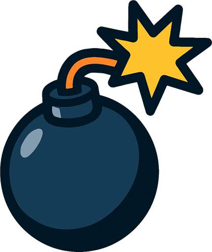 bomb.
In-Game asset.  2d.  High contrast.  No shadows