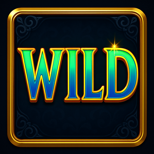 Crea un asset visual completo para el símbolo 'W' (Wild/Comodín) de Megaways, directamente sobre su panel de fondo.

Diseño General:

Forma: Un panel cuadrado o ligeramente redondeado.

Fondo del Panel: Terciopelo oscuro (negro o azul noche) o un metal pulido muy oscuro.

Borde: Un borde elegante dorado o plateado alrededor del panel.

Detalles del Fondo: Puede tener un patrón sutil de filigrana de casino en las esquinas del panel.

Símbolo Central (la palabra 'WILD'):

La palabra 'WILD' en una fuente llamativa y dinámica, posicionada centralmente.

Colores: Vibrantes (ej. verde esmeralda brillante, azul eléctrico) con un contorno dorado o un efecto de arcoíris.

Puede tener un pequeño destello o un aura de energía..
In-Game asset.  2d.  High contrast.  No shadows
