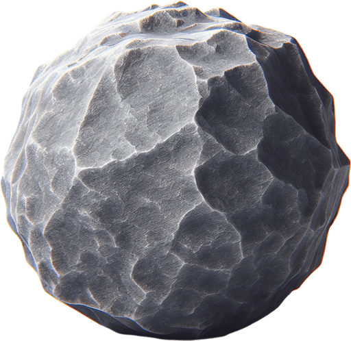 A small stone Single Game Texture. In-Game asset. 2d. Blank background. High contrast. No shadows.