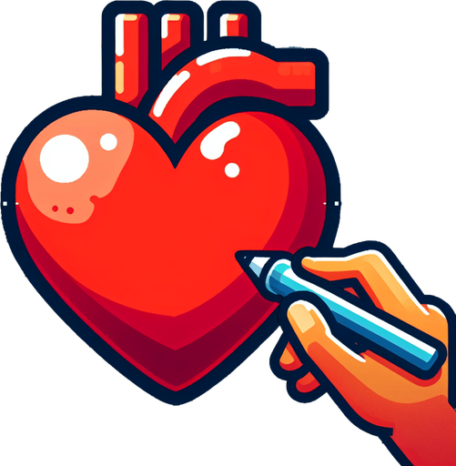 cartoon life heart.
Single Game Texture.  In-Game asset.  2d.  Blank background.  High contrast.  No shadows