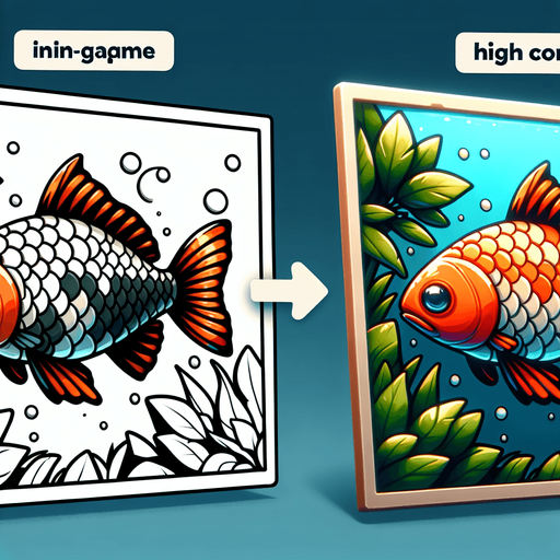fish.
Single Game Texture.  In-Game asset.  2d.  Blank background.  High contrast.  No shadows