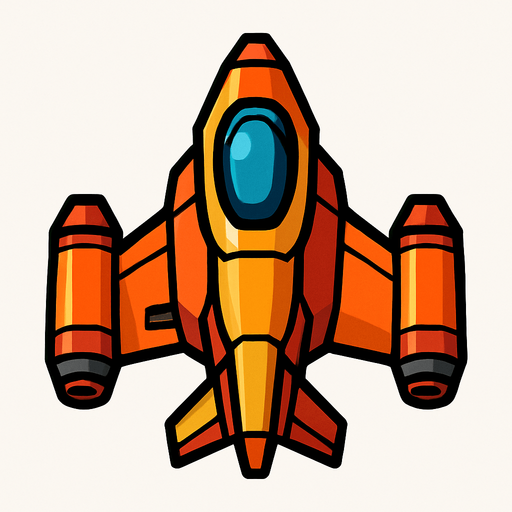 Uzay gemisi.
In-Game asset.  2d.  High contrast.  No shadows