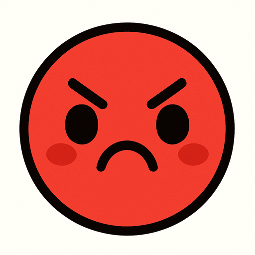 crea la imagen de una pelotita roja enojada y kawai simple.
In-Game asset.  2d.  High contrast.  No shadows