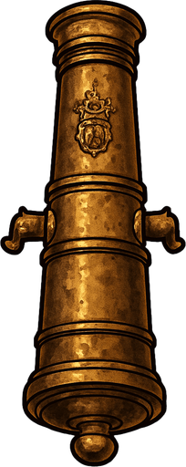 17. century bronze cannon for seaside only naked shooting cannon topdownlook medieval-semirealistic,..
In-Game asset.  2d.  High contrast.  No shadows