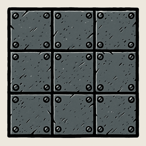 Piso de metálico.
In-Game asset.  2d.  High contrast.  No shadows