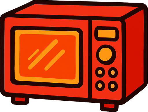 microwave.
In-Game asset.  2d.  High contrast.  No shadows