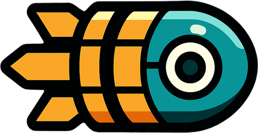 Robot bullet 2d game.
In-Game asset.  2d.  High contrast.  No shadows