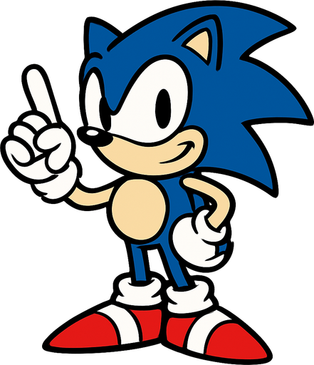 SONIC.
In-Game asset.  2d.  High contrast.  No shadows