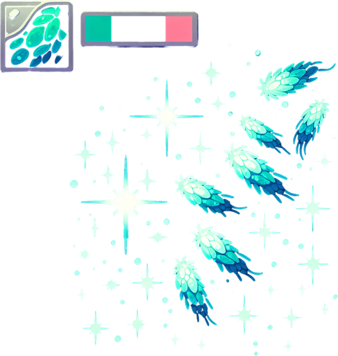 shining plankton.
Single Game Texture.  In-Game asset.  2d.  Blank background.  High contrast.  No shadows