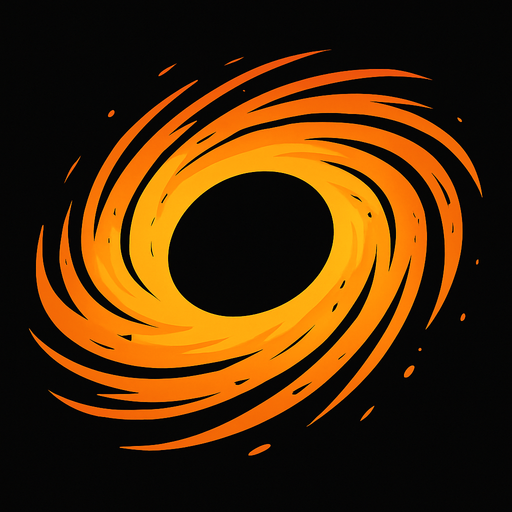 black hole.
In-Game asset.  2d.  High contrast.  No shadows