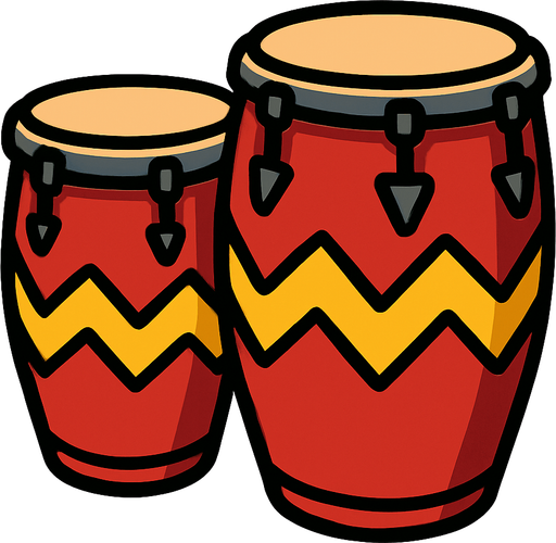 Drums.
In-Game asset.  2d.  High contrast.  No shadows