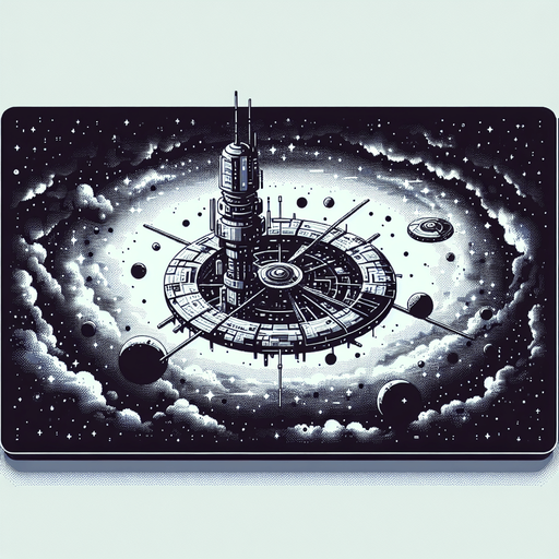 uzay üssü galaksi.
Single Game Texture.  In-Game asset.  2d.  Blank background.  High contrast.  No shadows