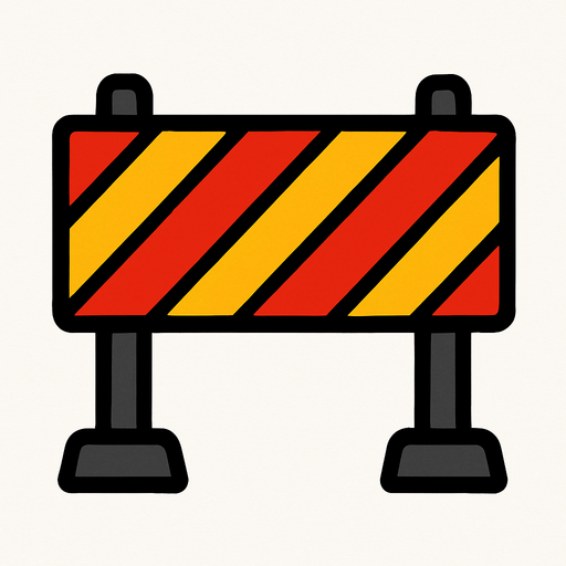 barrier.
In-Game asset.  2d.  High contrast.  No shadows