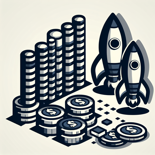 Coins

Rockets.
Single Game Texture. In-Game asset. 2d. Blank background. High contrast. No shadows.