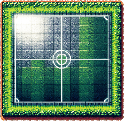 top view of a empty metal covered field in a 2d video game
