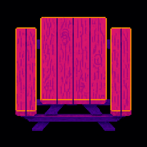 A outdoor wooden picnic bench. Top down view. Squared up.