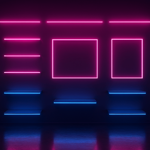 Make a shop backdrop with display shelves and framed areas to place items