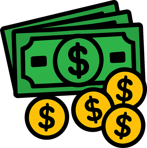 Para.
In-Game asset.  2d.  High contrast.  No shadows. Money