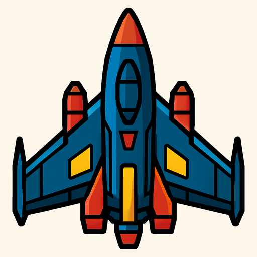 Nave espacial 2d, mirada cenital.
In-Game asset.  2d.  High contrast.  No shadows