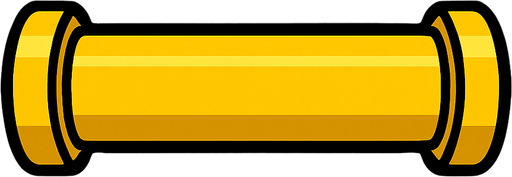 2d strait 2 sided pipe.
In-Game asset.  2d.  High contrast.  No shadows