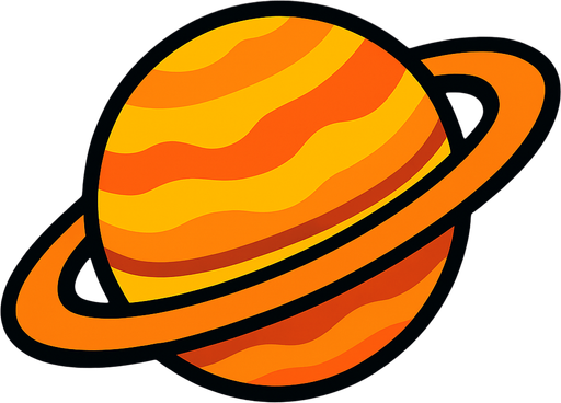 Saturn.
In-Game asset.  2d.  High contrast.  No shadows