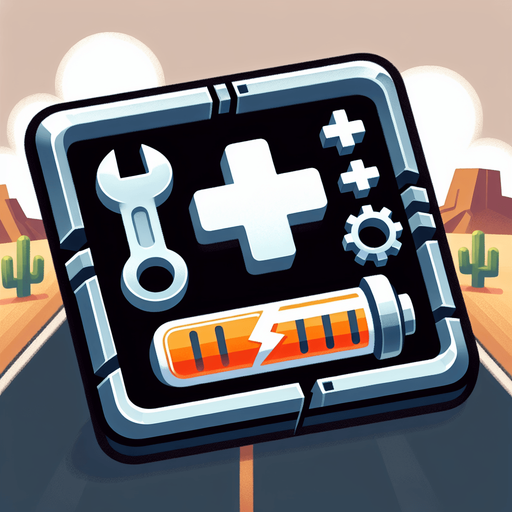 I need a 2D repair bar asset for my street racing game on the UPIT FRVR platform. Please provide:

A repair or health bar/pickup symbol

Visual elements could include:

A wrench icon

A toolbox

A glowing repair battery

A plus (+) symbol with a mechanical look

Should clearly indicate vehicle repair/health restoration

Designed for top-down or angled 2D gameplay, sized for easy pickup

Style: Clean, cartoony, visible on desert roads.
Single Game Texture.  In-Game asset.  2d.  Blank background.  High contrast.  No shadows