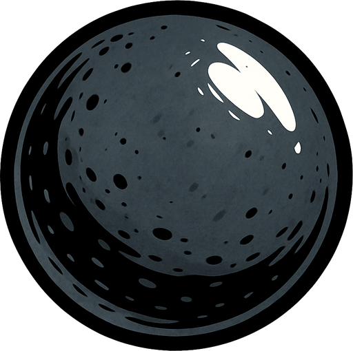 bala de cañon.
In-Game asset.  2d.  High contrast.  No shadows