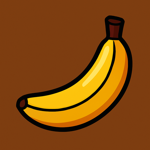 banana.
In-Game asset.  2d.  High contrast.  No shadows