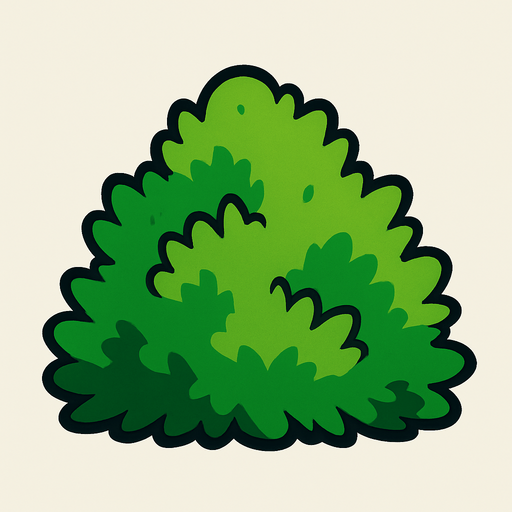 bush 2d.
In-Game asset.  2d.  High contrast.  No shadows