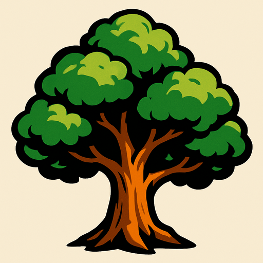 tree.
In-Game asset.  2d.  High contrast.  No shadows
