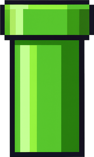 flappy bird pipe.
In-Game asset.  2d.  High contrast.  No shadows
