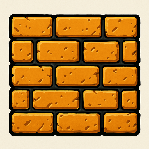 wall, 3d, yazısız.
In-Game asset.  2d.  High contrast.  No shadows